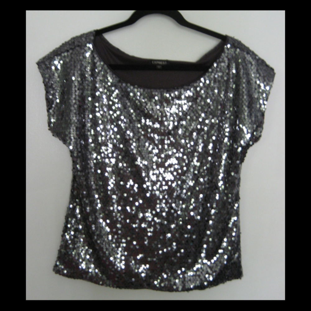 Holiday bling! Gunmetal Gray Sequin